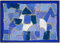 JOPRICO Paul Klee Poster Kunstdruck - Blue Night (1937) - berühmte Gemälde Impressionismus Kubismus Größe 21x30cm (A4)
