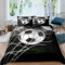 Fußball Druck Bettwäsche Set Jungen Schwarz Weiß Fußball Ball Bettbezug für Kinder Teens Sport Thema Spiel Wettbewerb Tröster Abdeckung 3D Amerika Fußball Bettwäsche 135x200 Schlafzimmer Dekor