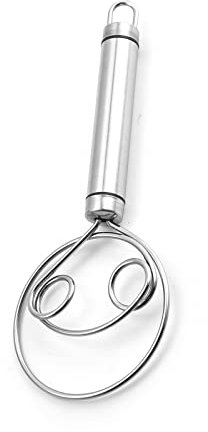 Fouet à pâte double cercle en acier inoxydable pour cuisine, pâtisserie, gâteau, dessert, crème, pizza