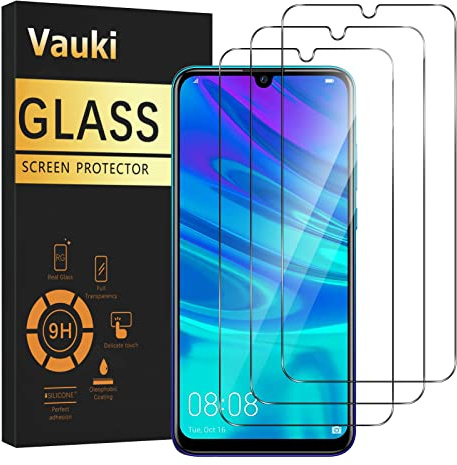 Vauki Lot de 3 Verre Trempé pour Huawei P Smart 2019/2020/Honor 10 Lite/Honor 8A Vitre Protection Écran Ultra HD Dureté 9H Glass Résistant Anti Rayures avec Haute Transparence à 99% Sans Bulles