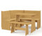 KOIECETA 3-TLG. Eckbankgruppe Massivholz Kiefer Eckbank Sitzgruppe Tisch Hocker Esszimmergruppe (Honigbraun)