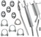 Polmo Schalldämpferset Auspuffanlage Auspuff für Opel Corsa 3 III C 1.0