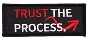 Elitex Training Bestickter Aufnäher mit Klettverschluss – Trust the Process – Aufnäher für Rucksäcke und Westen Cross-Training und Fitnessstudio
