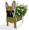 strolfay Pot de fleurs jaune bouledogue français pour femme, joli pot de fleurs en PVC pour plantes d'intérieur/extérieur, pots de fleurs pour chien, cadeaux d'anniversaire pour les amoureux des