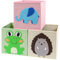 Lifenite stoffboxen kinder 3er-Set, faltbare Aufbewahrungsbox, Spielzeug-Organizer, Stoffboxen mit 2 Griffen, für Wohnzimmer, Kinderzimmer, Kinderspielzimmer, 27 x 27 x 27 cm