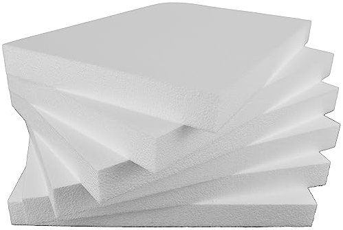Laborda Planchas Poliestireno, Porexpan, Poliespan - Pack 6 unidades 420 x 290 x 40 mm - Fabricadas en España - Alta Densidad, Multiuso, Versátil y Duradero