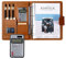 IBOWZ A4 Clipboard Folder A4 Folder Conference Folder Portfolio Vegan PU Leather Portfolio Business Notebook Organizer Smart Storage With Calculator Writing Pad Removable 4 Ring Notepad