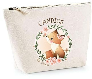 Trousse Candice Bébé d'amour Renard | Pochette Enfant Mignonne Toilette Maquillage Idée Cadeau pour Jeune