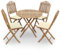 YITHOPI Terrassenmöbel Gartensofa Möbelsets 5-TLG. Garten-Essgruppe mit Kissen Klappbar Bambus