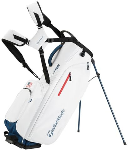 TaylorMade Golf Flextech Crossover Standtasche, Rot/Weiß/Blau