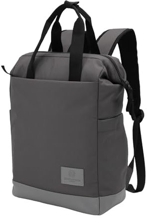 SEVENTEEN LONDON Laptop-Rucksack, 15-Zoll-Laptop, wasserabweisend, recycelte RPET-Materialien, lässige Tasche für Reisen, Arbeit oder Uni - 'Waterloo' (Dunkelgrau)