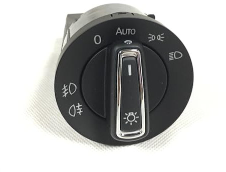 SAWILI Automatischer Lichtsensor-Scheinwerferschalter, Kippschalter, Saugglocke, Automatik, One Color für VW, Polo, 9N 6R, Golf 4, Jetta, MK4, Passat, B5, B5.5