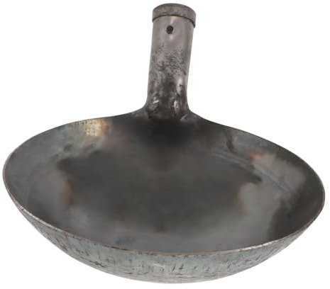 PAMINGONO Metallene Mistschaufel 20cm mit Stiel für Abwasserreinigung BAU Sanitär Robuste Schöpfkelle für Schlamm und Abfall Entfernung
