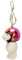 Sanrlo Porte-clés en forme d'ours de moto en peluche avec pendentif en forme de locomotive pour sacs et téléphones, Rose., 9cm