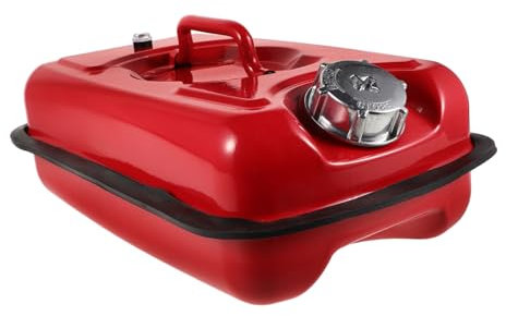 PartyKindom Oil Drum Spare Oil Tank Generator Gas Tank Rectangular Marine Fuel Tank Rectangular 5l Fuel Tank Universal Kart Fuel Tank Gas Tank with Cap Mini Bike Gas Tank Red Stainless Steel