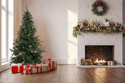 Dmora - Weihnachtsbaum 150 cm Plaine, Künstliche Kiefer, Realistischer Baum, Tannenbaum, Made in Italy, 100x100 h150 cm, Grün