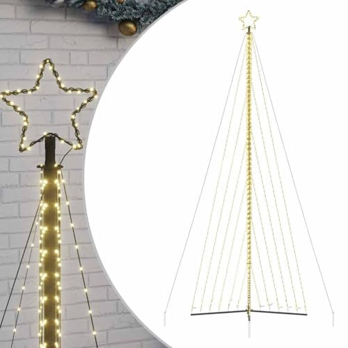 vidaXL Árbol de Navidad LED 789 Leds Blanco cálido 476 cm, Árbol de Navidad LED, luz de Navidad, luz de Navidad LED, luz de Navidad para Exteriores