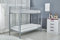 Wefair Grey Bunk Bed, Metal Grey Twin/Tripple Sleeper Bed with Ladder & Safety Guardrails, Metal Slatted Bunk Bedstead for Adults Teenagers, No Box Spring Needed (Twin (90x190x165))