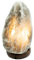Tischleuchte Beistelllampe Nachttischlampe Salzkristall Grau H 20,3 cm