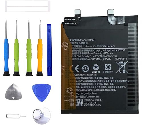 ERYNK Xia-omi 11T - Batería de repuesto BM59 para Xia-omi 11T 21081111RG con juego de herramientas