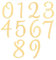 10PCS Gold Acrylic Number Cake Toppers (0-9), Reusable DIY Birthday, Wedding, Baby Shower Cake Decorations, Food Safe Cupcake Topper Set for Party Supplies