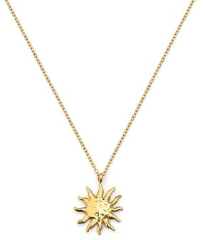 SINGULARU - Collar Sun Light. Acero con Baño en Oro de 18 Kt. Joyas Para Mujer.