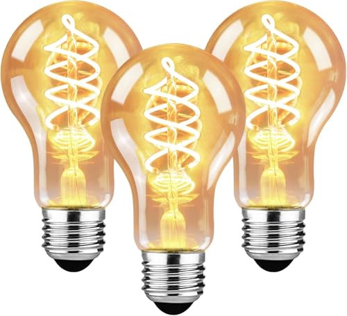 Lichtmaler fur Hängelampe E27 Leuchtmittel LED Vintage - Lampe 3er Pack Warmweiß 2200K Retro Nostalgie, 3 Stück