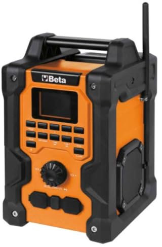 Beta 1989RCB – Radio da cantiere 20 V, radio digitale DAB/FM, Bluetooth 5.3, IP54, altoparlanti stereo 16W, alimentazione batteria o cavo