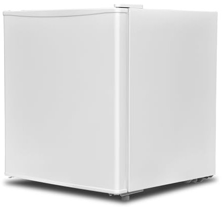 Techomey Mini Kühlschrank, 48L, Kühlschrank Klein 220-240V, Umkehrbare Tür, Kompressor Kühlschrank Mini für Haus, Büro, Schlafzimmer und Ferienwohnung, 0-10℃, Weiß