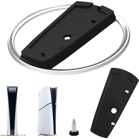 Soporte Vertical para PS5 Slim y Consola Play 5, PS5 Slim/PS5 para PlayStation 5 Disc y Digital, Base de Repuesto Compatible con PS5 Slim Disc y Consola de Juegos Digital