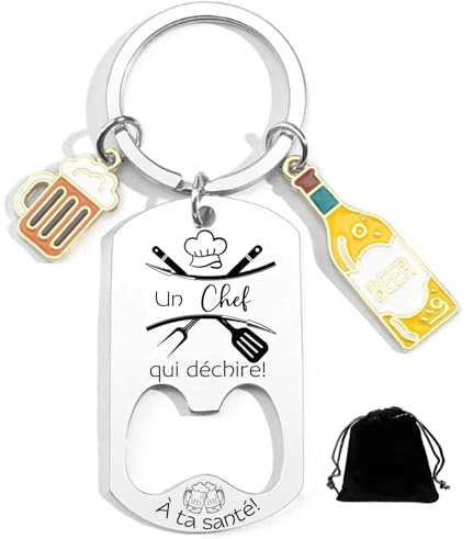 XWXWXW Cadeau Chef/Cheffe/Tracteur/Vendeur Porte-Clés Personnalisé - Cadeau Unique pour Collègue de Travail, Ami, Famille - Idéal pour Cadeau de Noël, Anniversaire