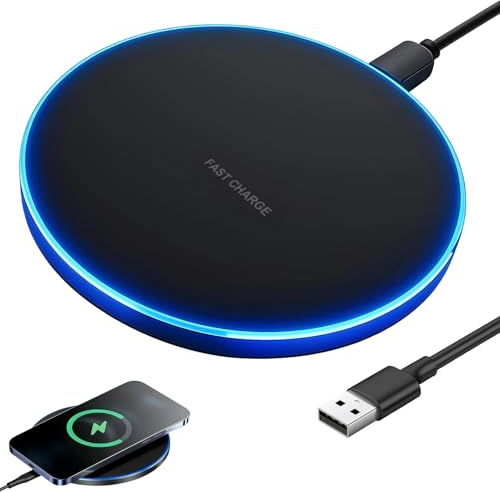 35W Kabellose Induktionsladegerät, Induktive Ladegerät Qi mit USB-C Kabel Wireless Charger Kompatibel mit i-Phone 17/16/15/14/13/12 Serie, Sam-Sung S25 Ultra/S24+/S23 FE, GOO-gle Pixel 9/8 Pro