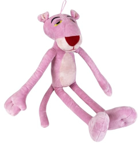CARTOON Peluche Pantera Rosa 57 cm con Laccetto Pupazzo Morbido 100% Poliestere Personaggio Iconico con Gambe Lunghe Idea Regalo Bambini e Collezionisti Decorazione Cameretta