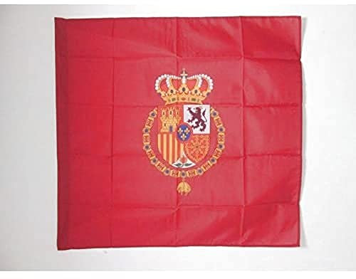 AZ FLAG Bandera del ESTANDARTE del Rey Felipe Vi DE ESPAÑA 90x90cm para Palo - Bandera Real DE ESPAÑA 90 x 90 cm