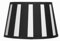 Lampenschirm-oval schwarz-weiss-gestreift konische Form Ø 25cm (15 * 25 * 16cm)