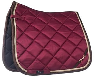 HKM Golden Gate Bit Schabracke, Dunkelrot, Dressur Größe, 746532000145_Dark Red_One Size