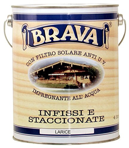 Brava ISL4 Impregnante per Legno all'Acqua, Larice, 4000 ml