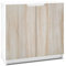 Vladon Sideboard Logan, Made in Germany, Kommode mit 2 Türen, Weiß matt/Eiche sägerau (82 x 78 x 37 cm)