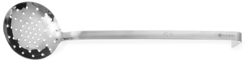 HENDI Schaumlöffel, Stück gemäß den HACCP, Dicke 2,7mm, Schöpflöffel, Suppenschöpfer, ø100x400mm, Edelstahl