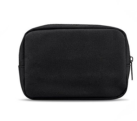 ERCENTURY Universal Electronics/Accessories Soft Carrying Case Bag, Durable & Light-weight,Suitable for Out-going, Business, Travel and Cosmetics Kit (Black-Small)
