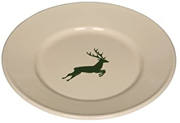 Riess Country-Hirsch Greendeep Teller, Ø 26 cm, gebrochenes Weiß