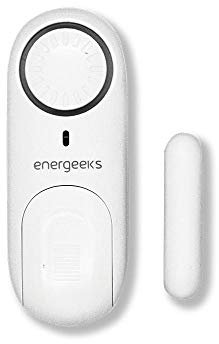energeeks - Alarma de Apertura para Puertas y Ventanas - Protección del Hogar - Seguridad Autónoma - Fácil Instalación - Sin Necesidad de App - Sin Necesidad de Conexión a Internet