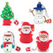 Clé USB de Noël 16 Go (Lot de 5) Cadeaux de Nouvel an pour Famille et Amis, USB Mémoire Sticks Mignon du Père Noël Bonhomme de Neige Arbre de Noël Styles Pendrive