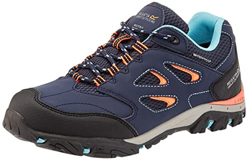 Regatta Childrens/Kids Holcombe Low Junior Hiking Boots (12 UK Child) (Navy/Fiery Coral)