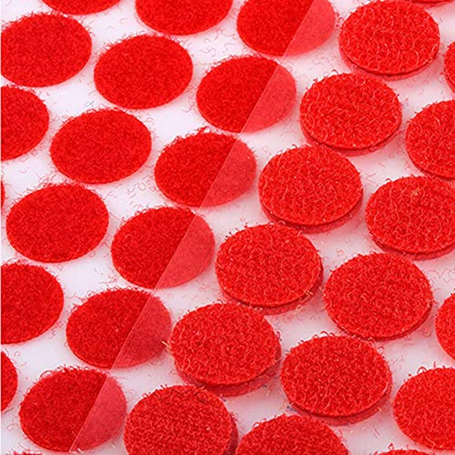 Egurs Klettpunkte Selbstklebend,1000 Stück/500 Paar Runde Punktaufkleber Self Adhesive Klett Klebepunkte Geeignet für Papier, Kunststoff, Glas, Leder, Metall, Kleidungsstücke