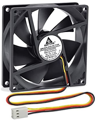 GDSTIME 12V CPU PC Fan 92mm Computer Fan 3 Pin 92 x 25mm CPU Cooler 9CM 9225 DC Brushless Cooling 12V Case Cooler For PSU Inverter GPU Cabinet