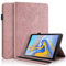 CaseFun Custodia per Samsung Galaxy Tab A 10,5 2018 SM-T590/SM-T595 Cover in Pelle Magnetico Silicone Flip Stand Case con Multi-Angolo Porta Carte, Oro Rosa