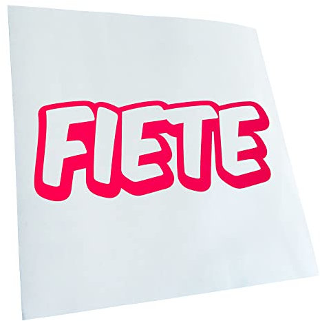 Kiwistar - Autoaufkleber - Neonpink - 50x19cm - Fiete Vorname Jungen Sticker - Heckscheibe Auto Aufkleber wetterfest für Kfz LKW Mofa Truck - Sticker außen selbstklebend Tuning Zubehör für Fenster