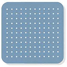 GEMITEX Tappetino per Doccia Antiscivolo CELESTE Made in Italy, Resistente alla muffa, antibatterico, con ventosa, Tappetini da bagno anti slip, 53x53 cm, 100% PVC.