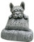 Frdun Französische Bulldogge Willkommens Skulptur, Französische Bulldogge Statue Gartendekoration Willkommenshausschild, Harz Handwerk Ornamente Drinnen Draußen Skulptur